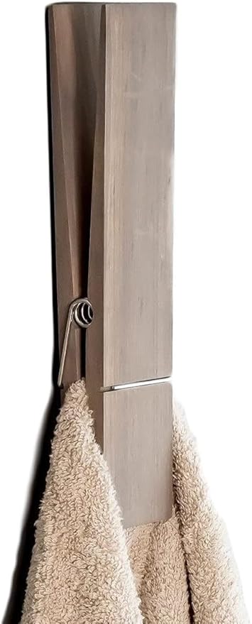 Giant Clothespin Bathroom Towel Holder