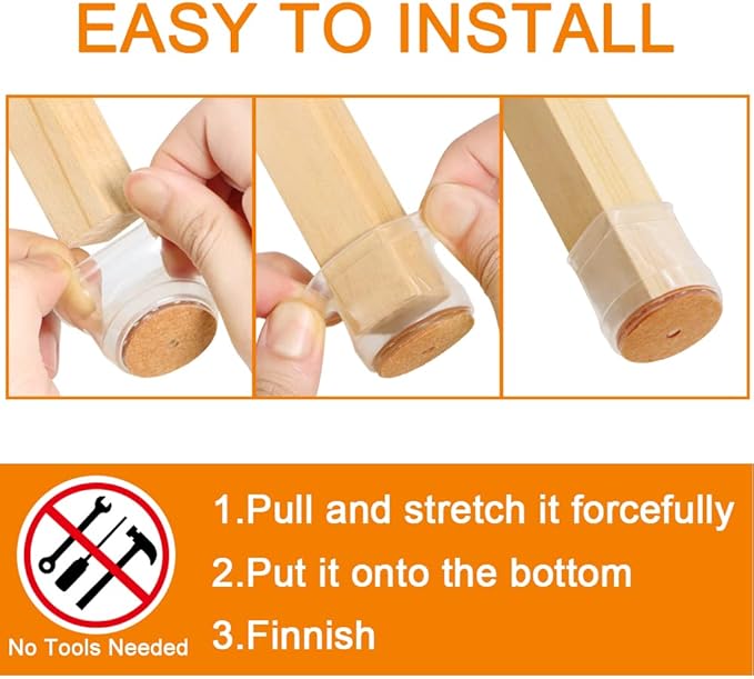 Silicone Chair Leg Floor Protectors (Pack of 4)