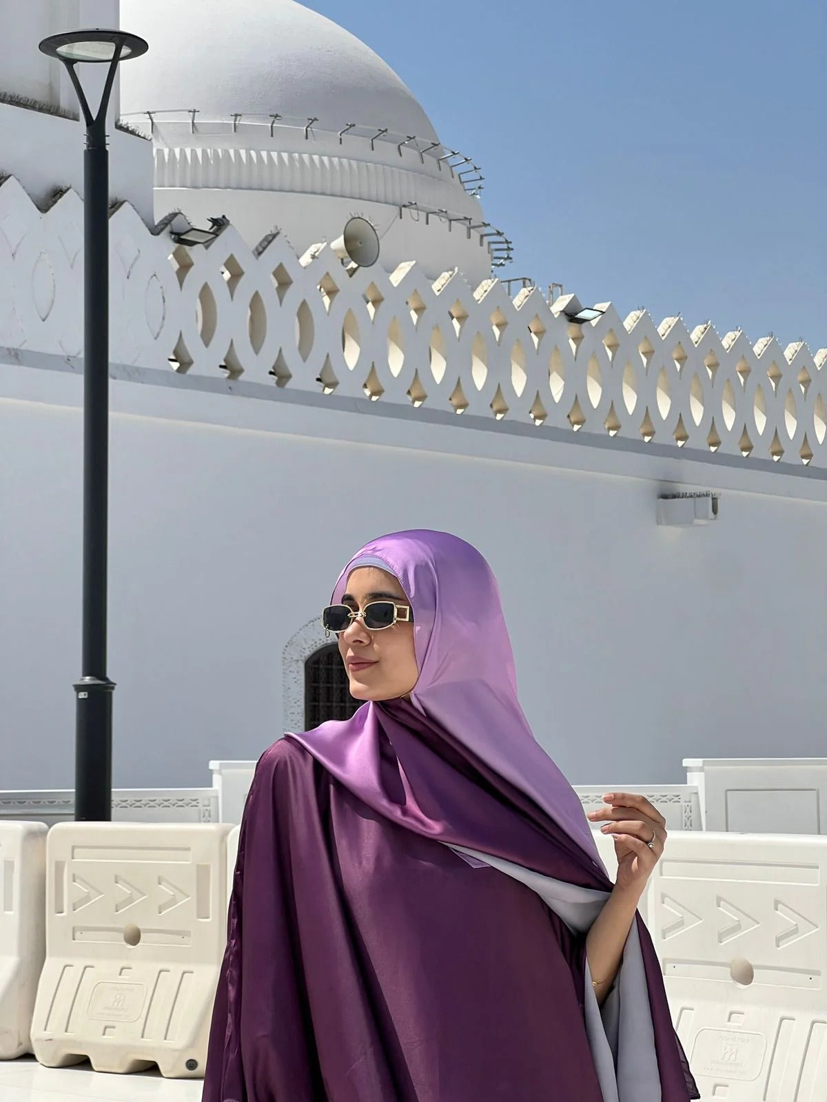 DOUBLE TONE PURPLE ABAYA