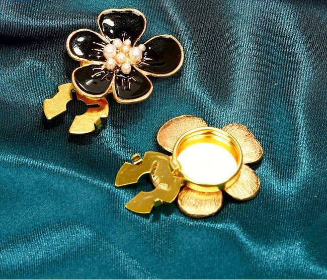 Cute Peach Blossom Clip Over Button for Women DIY Shirt