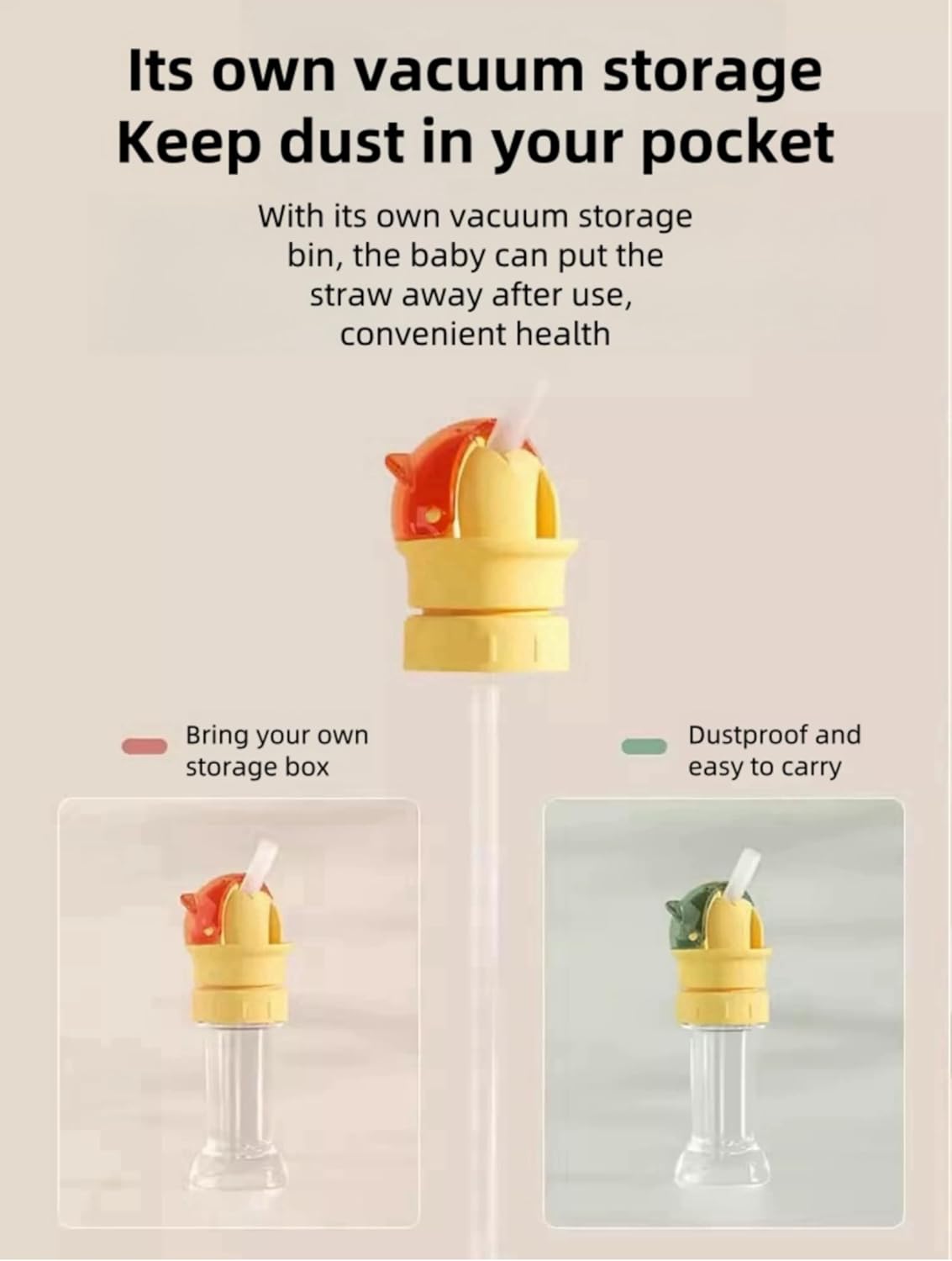 2-in-1 Water Bottle Straw Cap