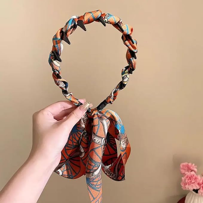 Satin Fabric Press Headband for Women