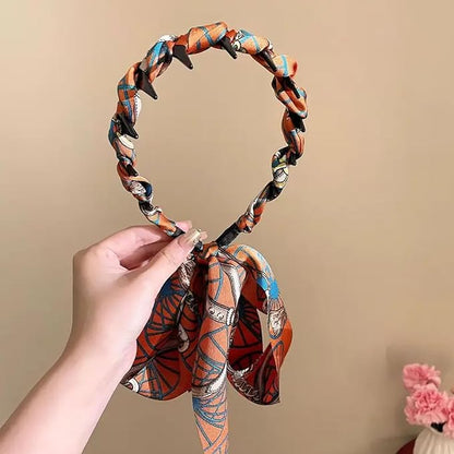 Satin Fabric Press Headband for Women