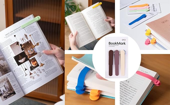 Book Marker Clip Strap pack of 3