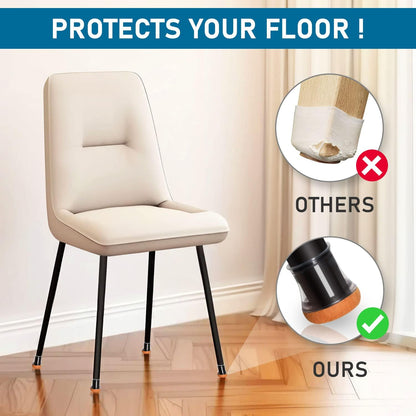Silicone Chair Leg Floor Protectors (Pack of 4)