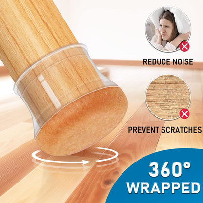 Silicone Chair Leg Floor Protectors (Pack of 4)