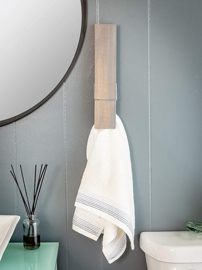 Giant Clothespin Bathroom Towel Holder