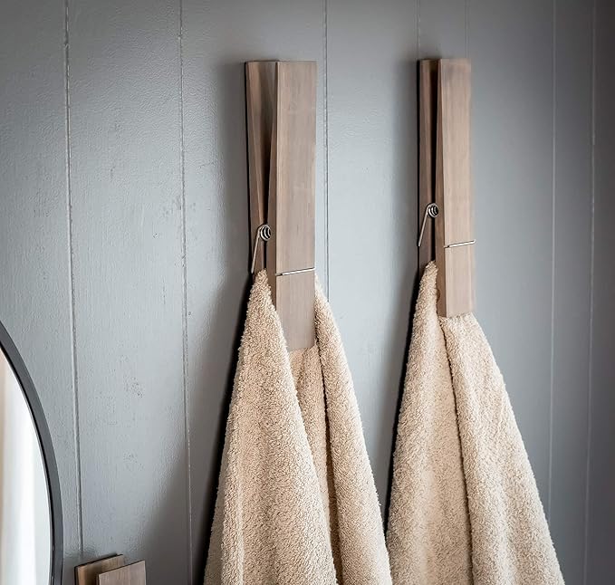 Giant Clothespin Bathroom Towel Holder