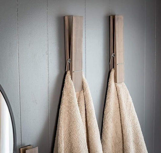 Giant Clothespin Bathroom Towel Holder