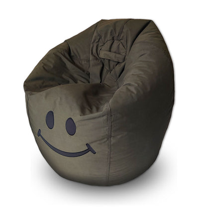 Smiley Face Bean Bag Gray