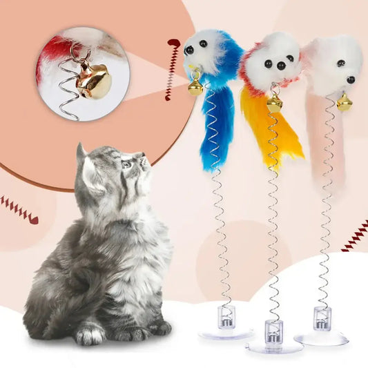 Interactive Tension Spring Cat Toy