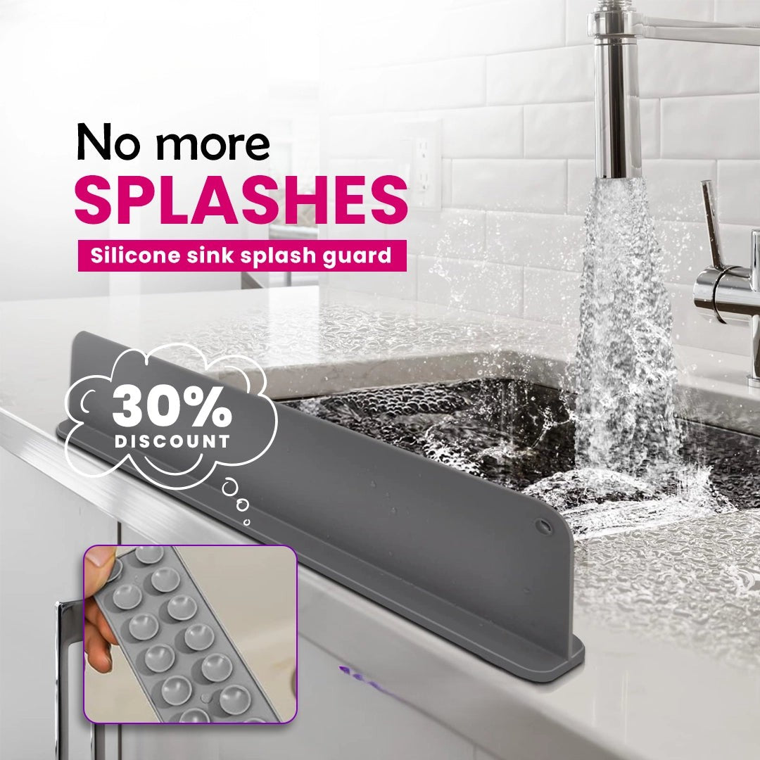Silicon sink splash guard