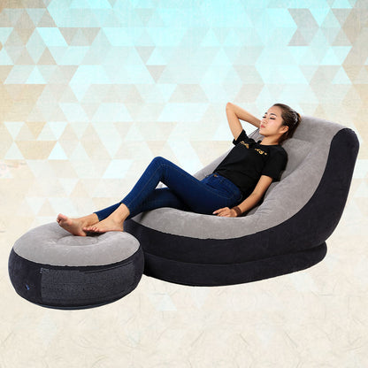 Inflatable Air Lounge Chair with Footrest