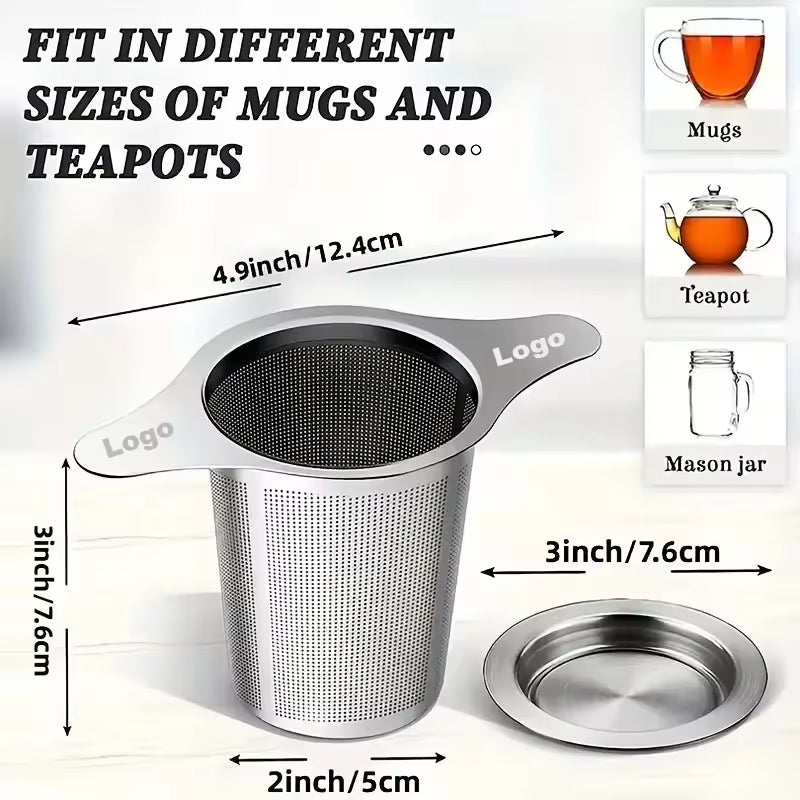 Stainless Steel Tea Strainer with Lid Extra