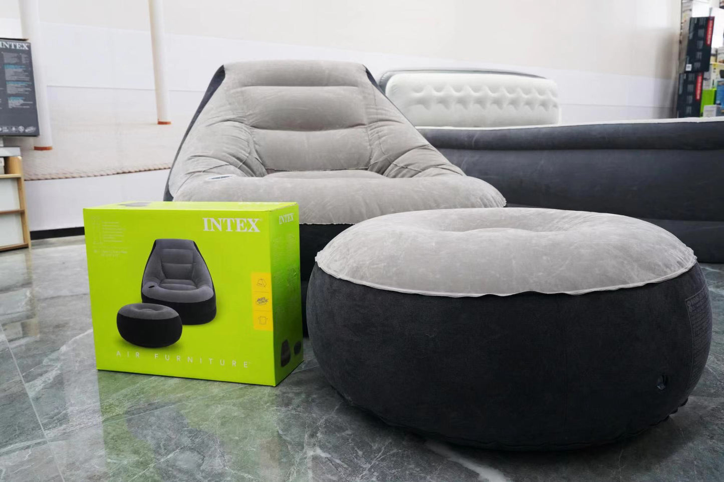 Inflatable Air Lounge Chair with Footrest