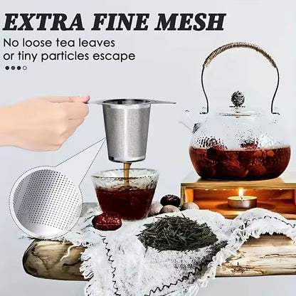 Stainless Steel Tea Strainer with Lid Extra