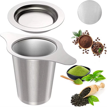 Stainless Steel Tea Strainer with Lid Extra