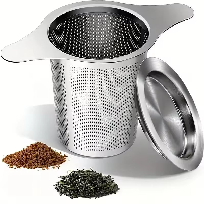 Stainless Steel Tea Strainer with Lid Extra
