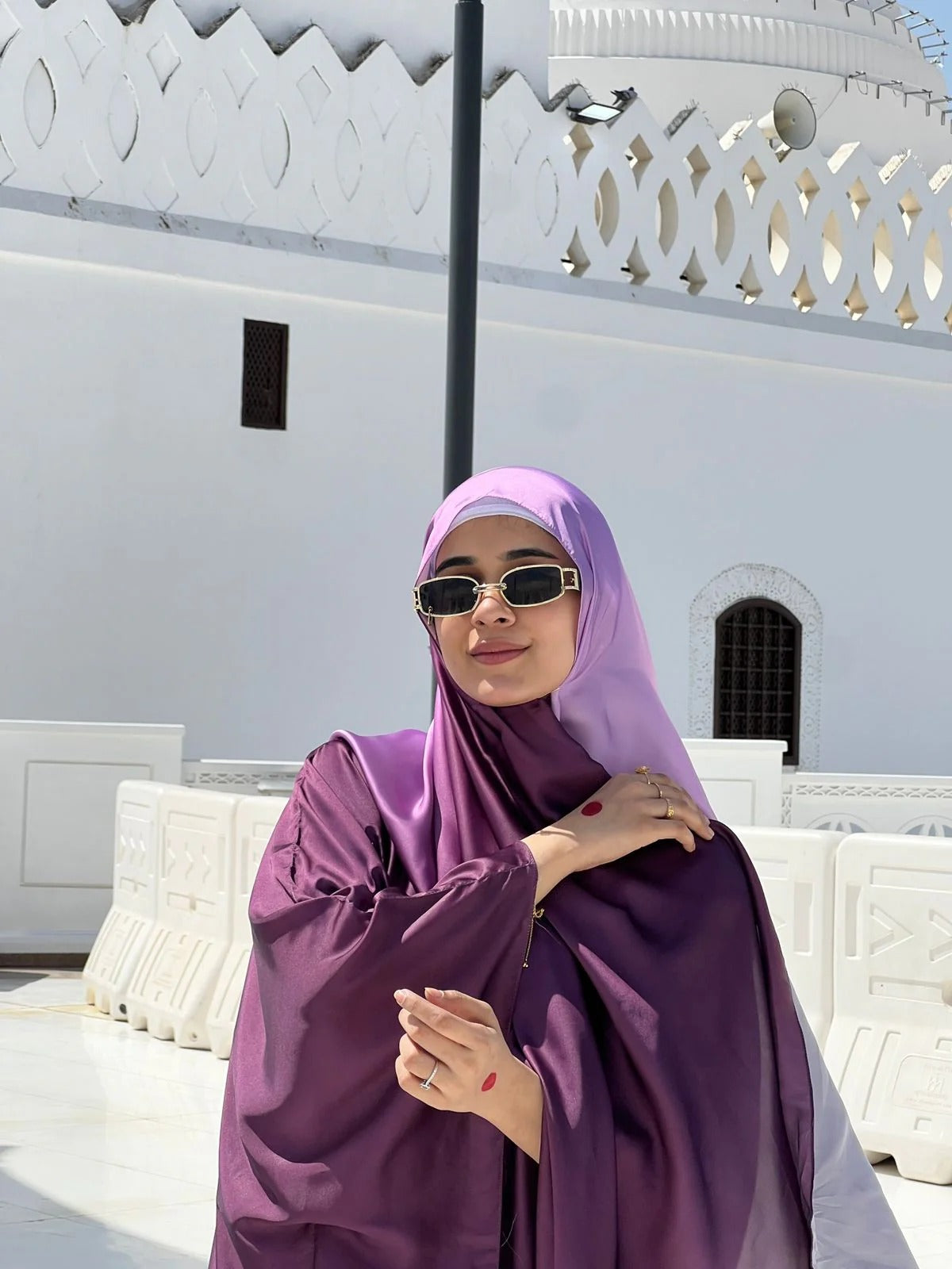 DOUBLE TONE PURPLE ABAYA