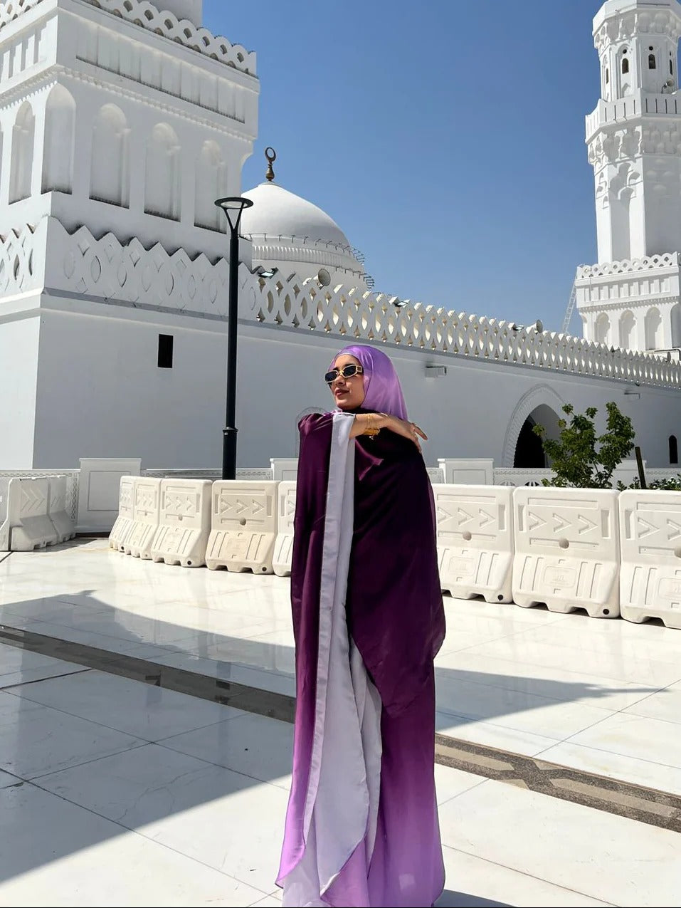 DOUBLE TONE PURPLE ABAYA